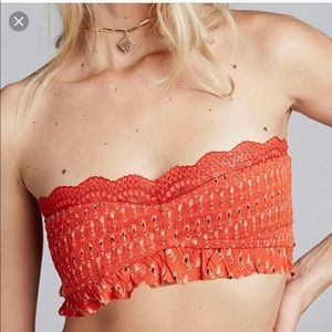 Free People Orange Cabana Bandeau